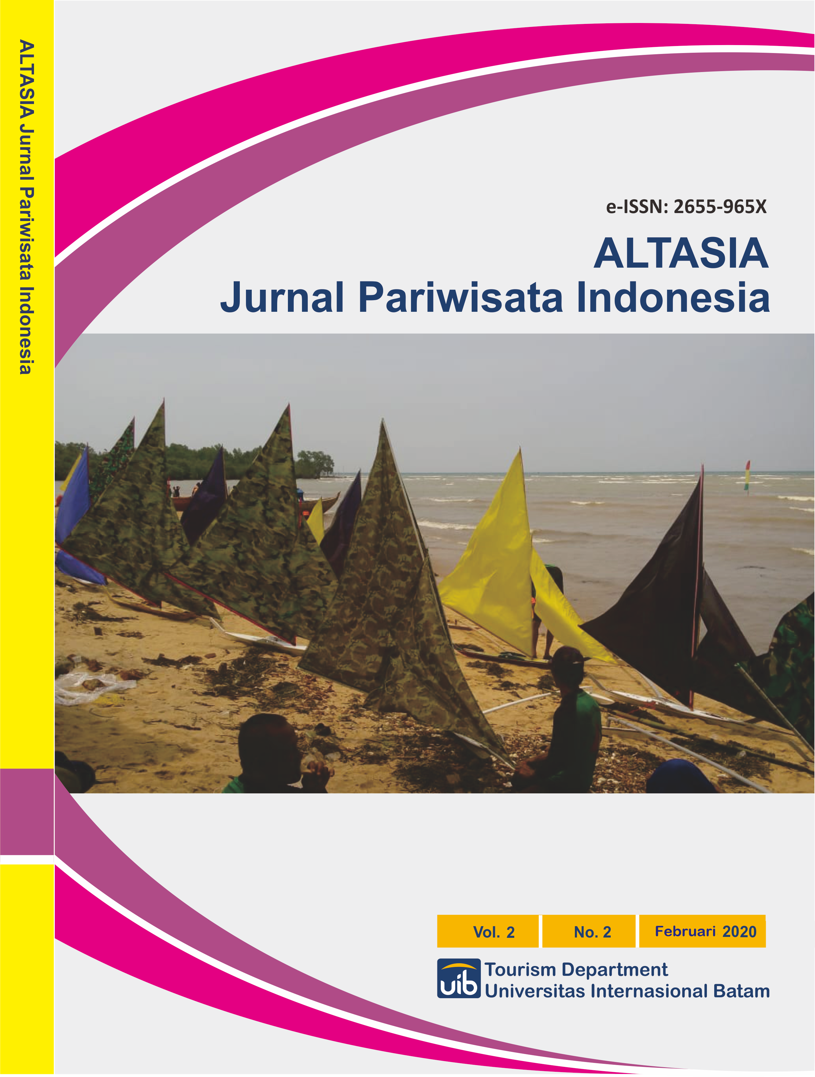 					View Vol. 2 No. 2 (2020): Jurnal ALTASIA (Edisi Spesial Seminar Nasional Pariwisata)
				