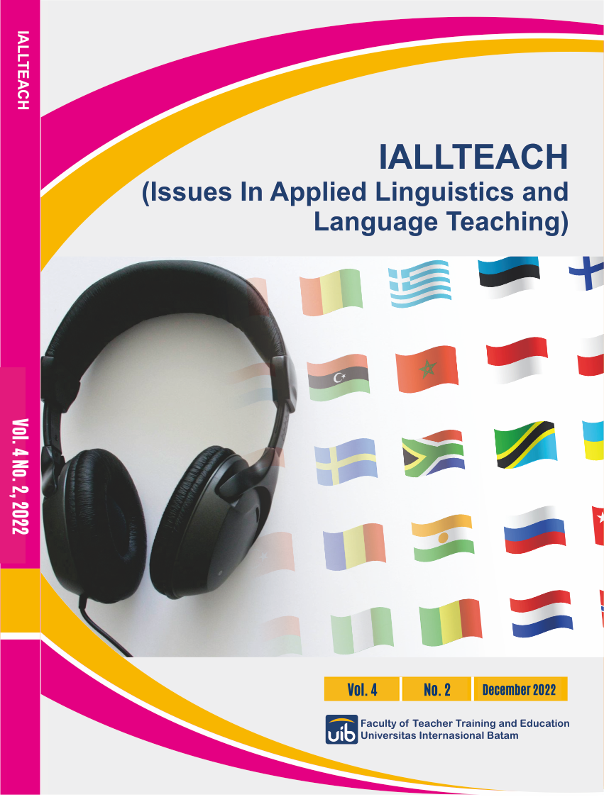 					View Vol. 4 No. 2 (2022): Issues in Applied Linguistics and Language Teaching
				