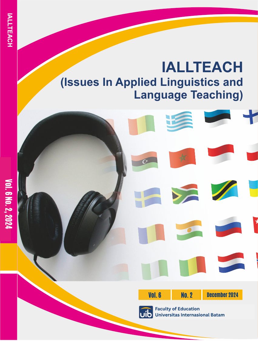 					View Vol. 6 No. 2 (2024): Issues in Applied Linguistics and Language Teaching
				